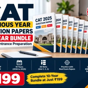 CAT previous year question papers PDF bundle from 2016 to 2026 for MBA entrance exam preparation.