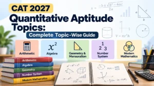 CAT Quantitative Aptitude topics 2027 covering Arithmetic, Algebra, Geometry, Number System and Modern Mathematics
